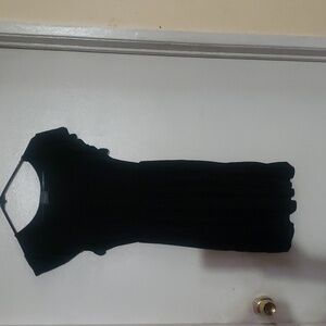 Olivia Rae black short sleeve tiered dress Medium